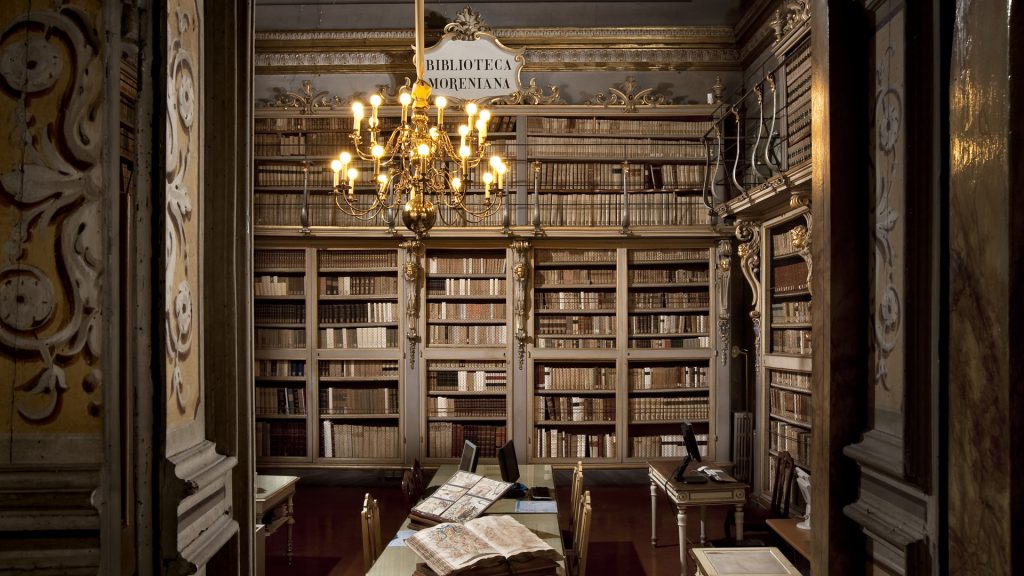 La salle de lecture de la Bibliothèque Moreniana, Palazzo Medici Riccardi